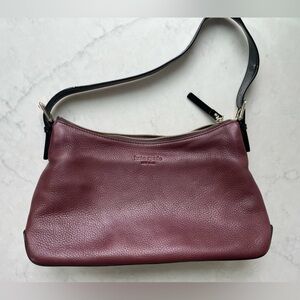 NWOT Kate Spade Leather Shoulder Bag Hobo Purse Burgundy